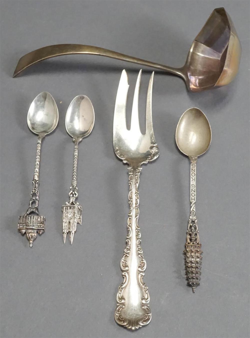 THREE STERLING SILVER FLAT ARTICLES
