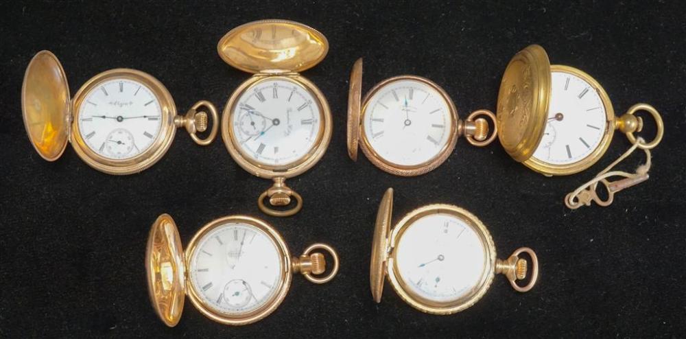 COLLECTION OF SIX GOLD FILLED HUNTING 3299bb