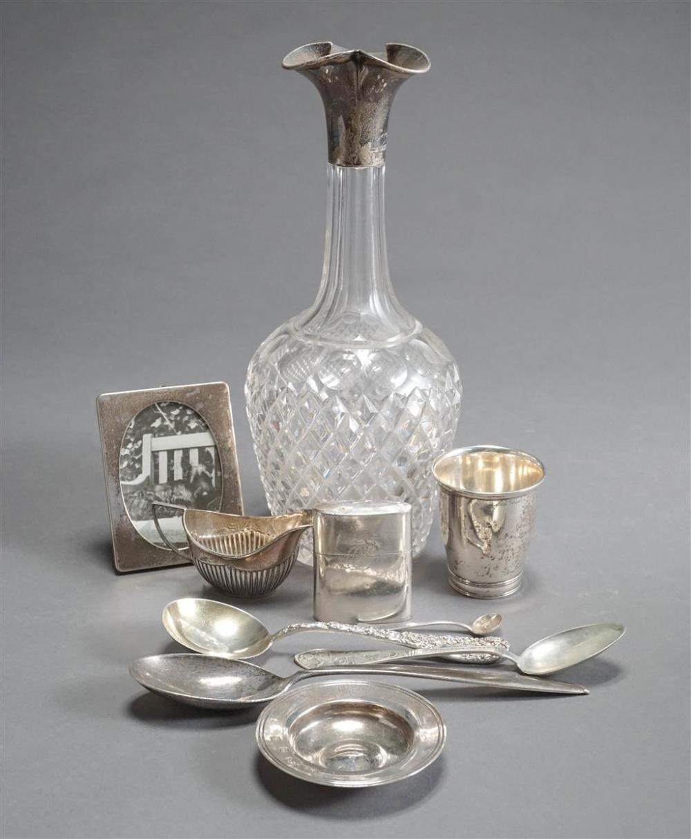 GROUP WITH ASSORTED SILVER TABLE