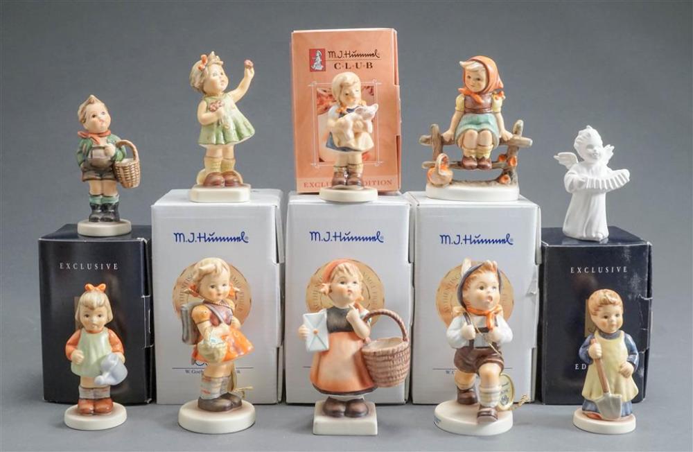 TEN HUMMEL PORCELAIN FIGURINESTen