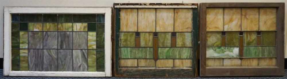 THREE LEADED GLASS WINDOWS (SOME