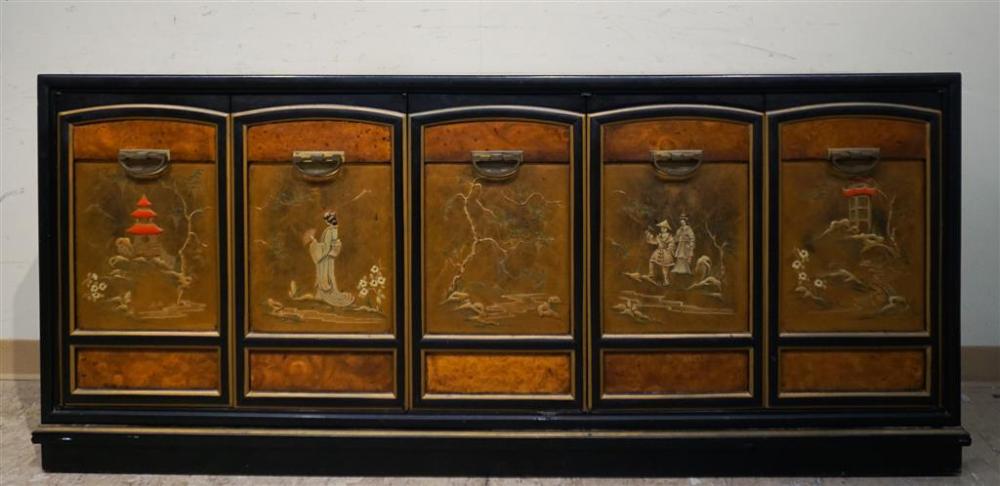 NEOCLASSICAL STYLE JAPANNED SIDEBOARD,