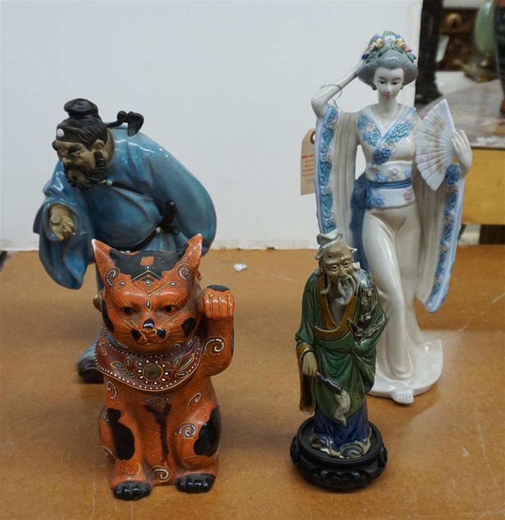 FOUR ASIAN CERAMIC FIGURINES H 329a53