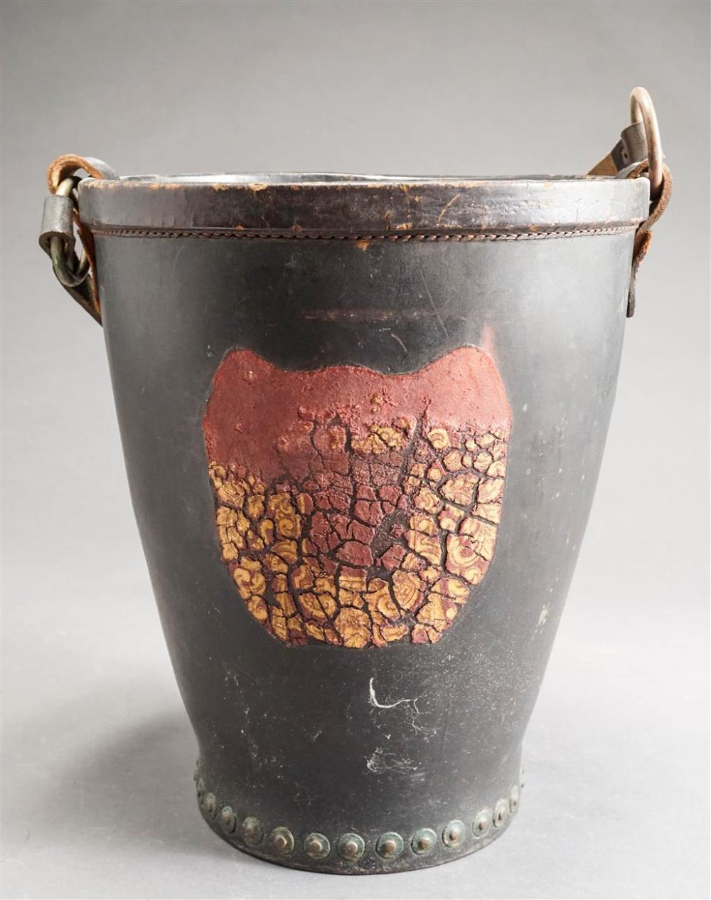 ENGLISH DECORATED LEATHER FIRE 329b19