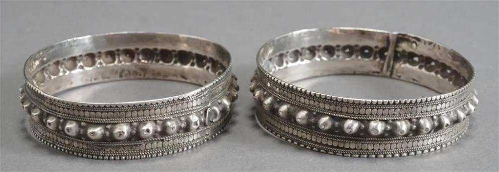 TWO SOUTHEAST ASIAN SILVER BANGLE