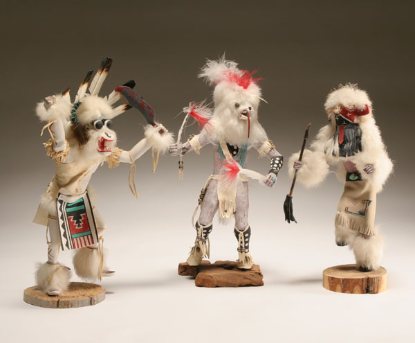 Three Native American Hopi and Navajo