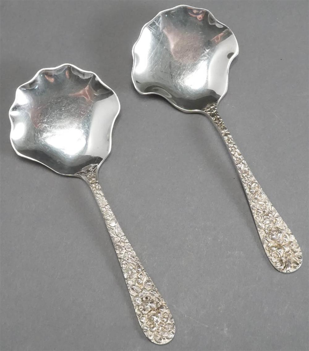 PAIR OF STIEFF REPOUSSE STERLING