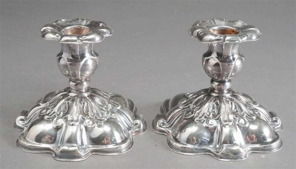 PAIR DANISH WEIGHTED SILVER LOW