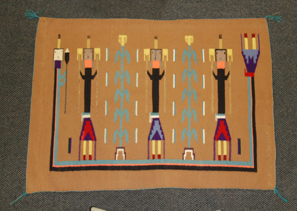 Three Navajo wool rug weavings  50f9a