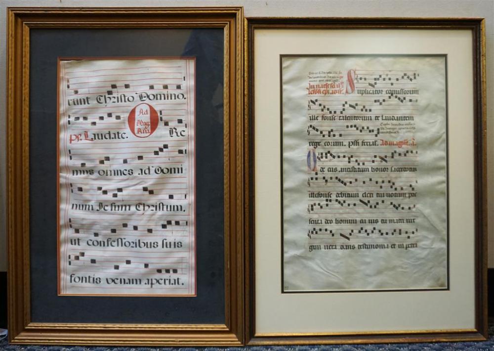 MEDIEVAL HYMNALS ON PARCHMENT,