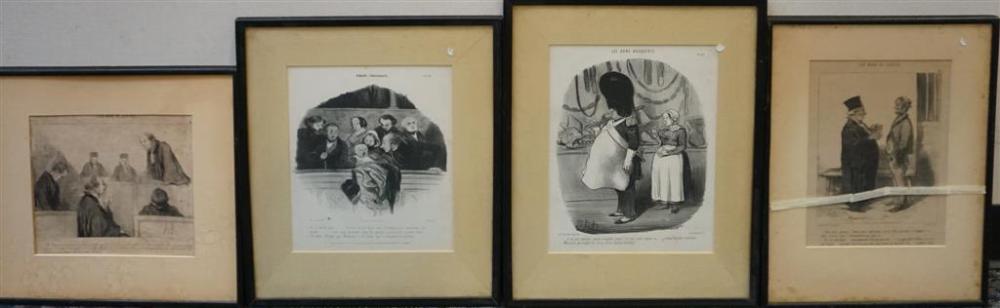 AFTER H. DAUMIER, FOUR LITHOGRAPHS