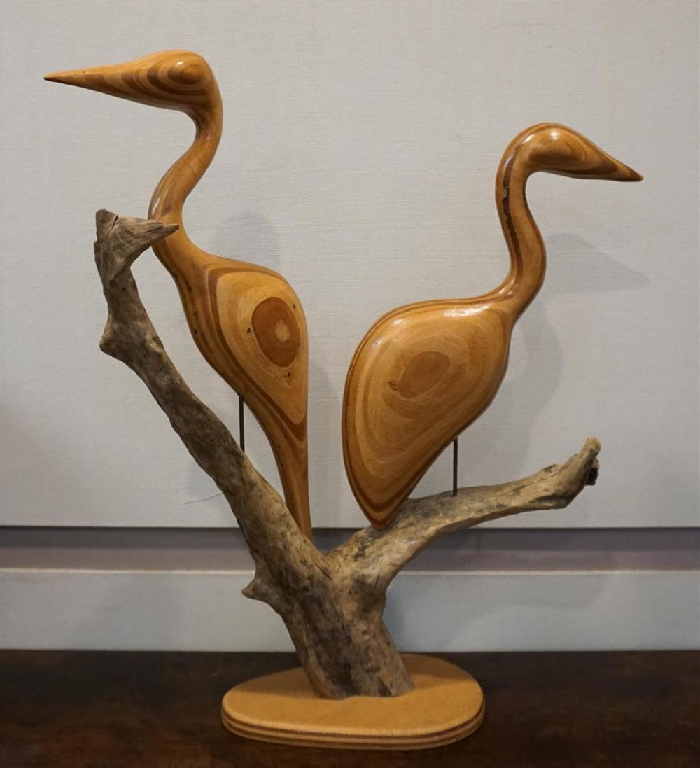 MODERNIST MIXED WOOD SCULPTURE