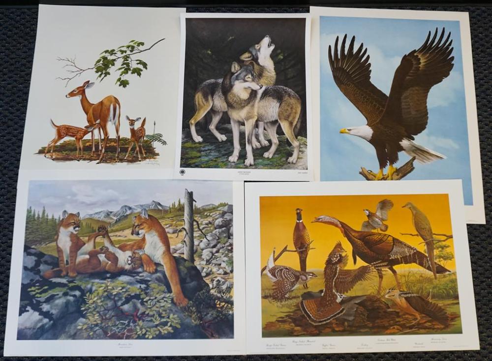 FIVE RAY HARM LIMITED EDITION CHROMOLITHOGRAPHS,