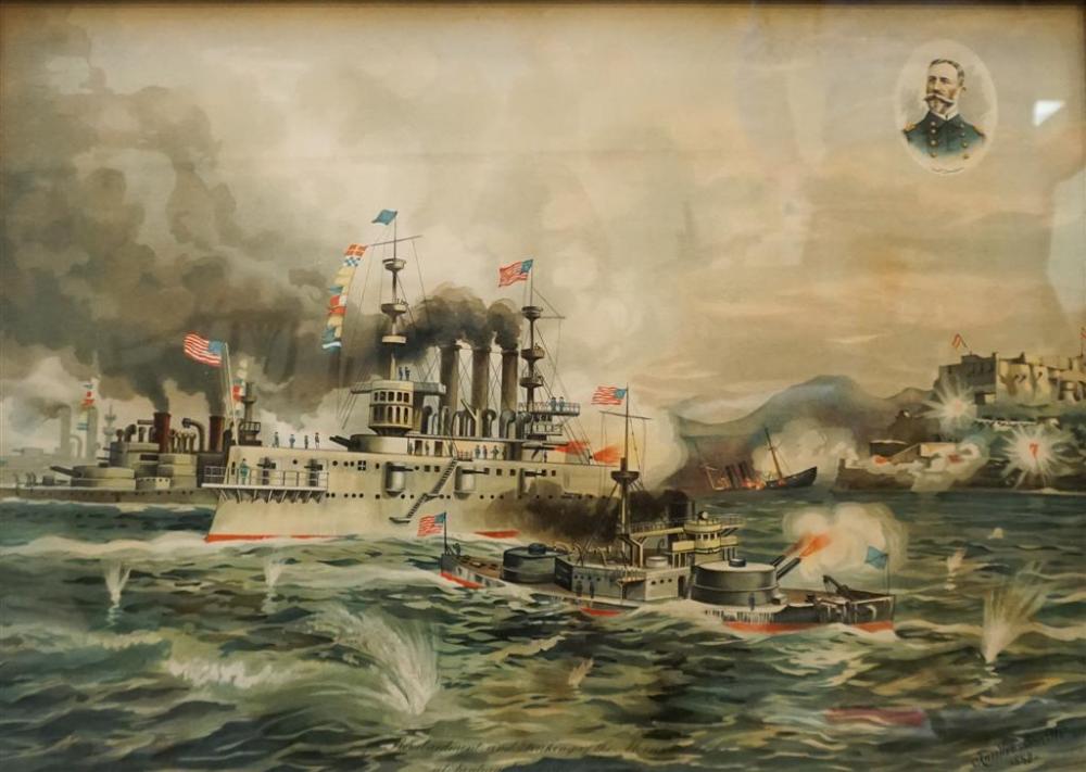 BOMBARDMENT AND SINKING OF THE MERRIMAC,