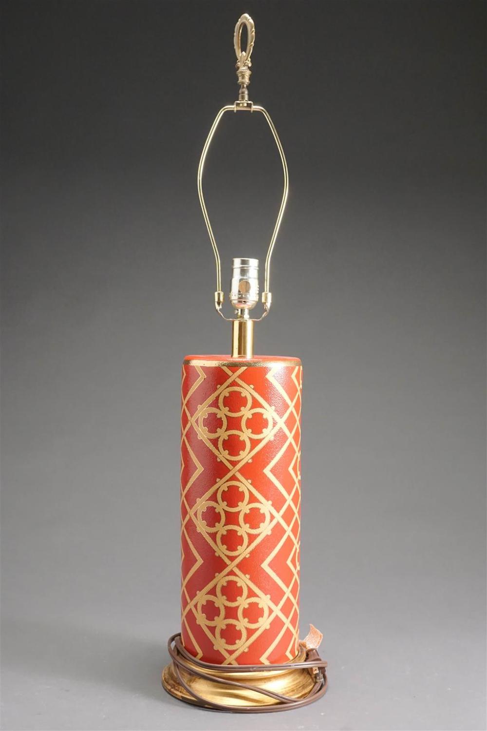 CONTEMPORARY DECORATED GLASS CYLINDRICAL