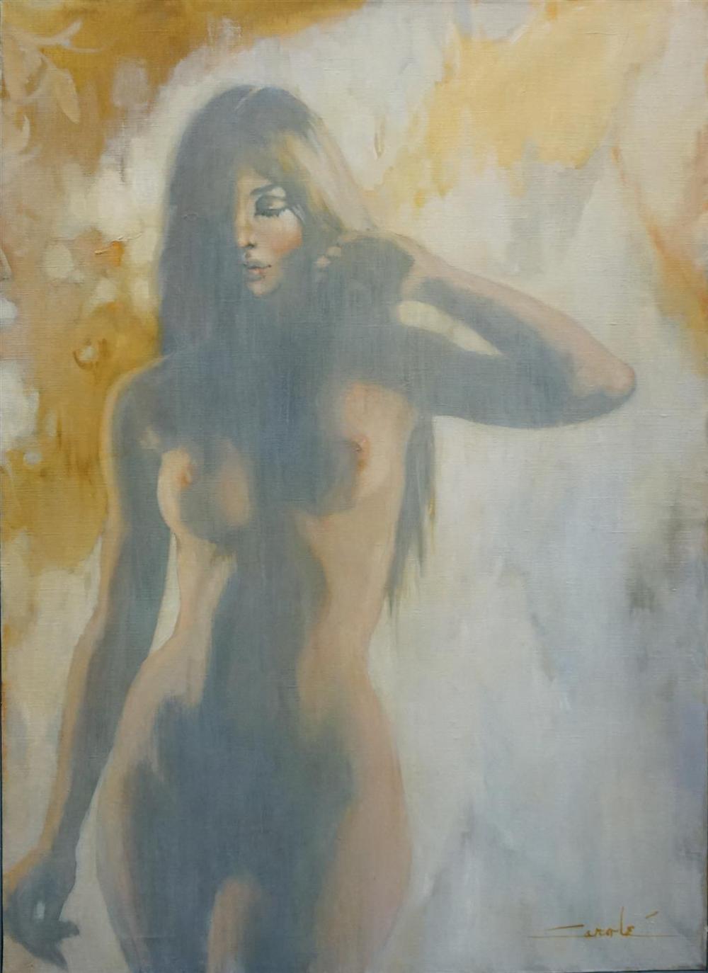 PORTRAIT OF FEMALE NUDE, OIL ON