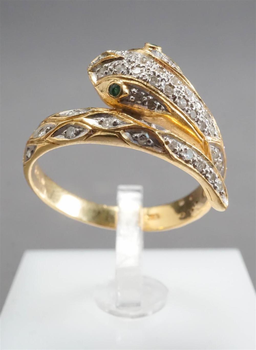 18 KARAT YELLOW GOLD EMERALD AND 329d8a