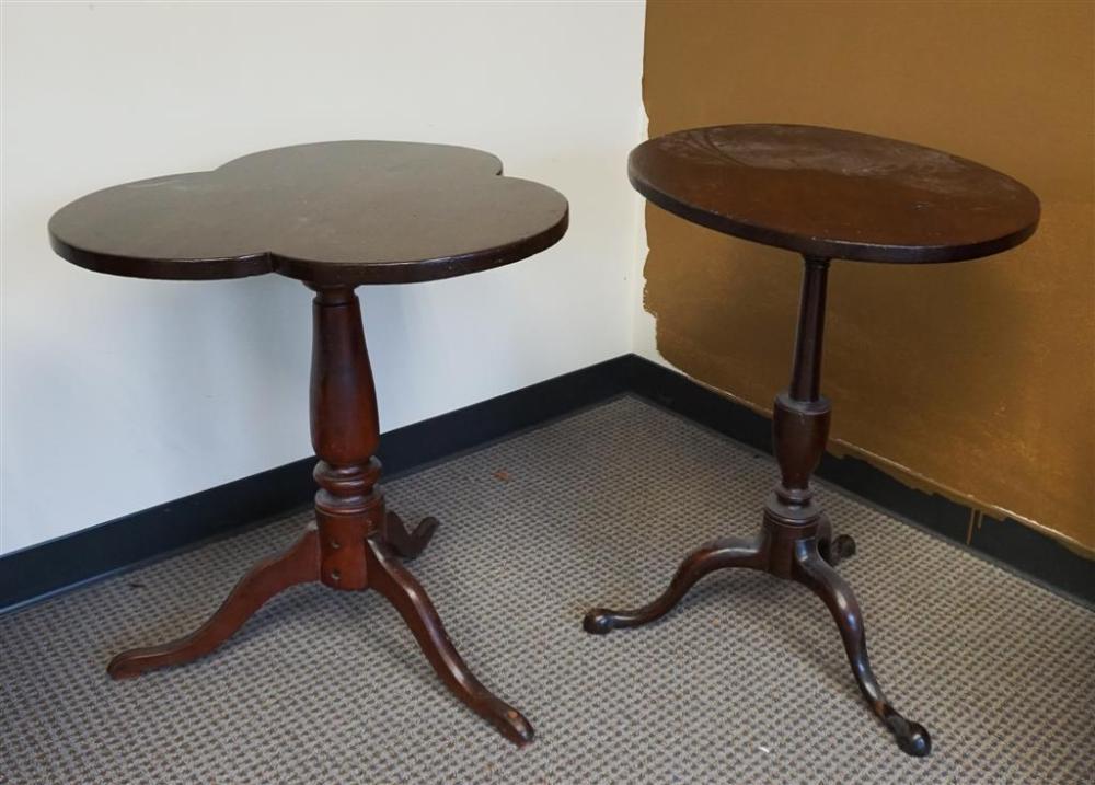 TWO AMERICAN MAHOGANY STAINED TRIPOD 329dff