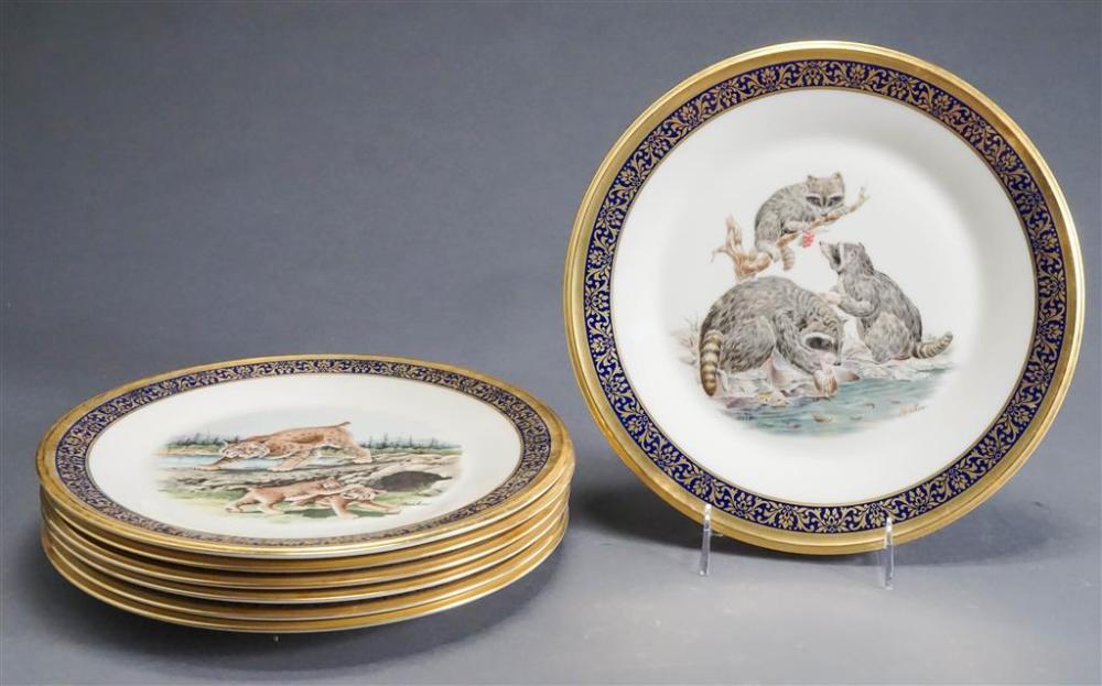 SET WITH SEVEN LENOX ANNUAL BOEHM WOODLAND