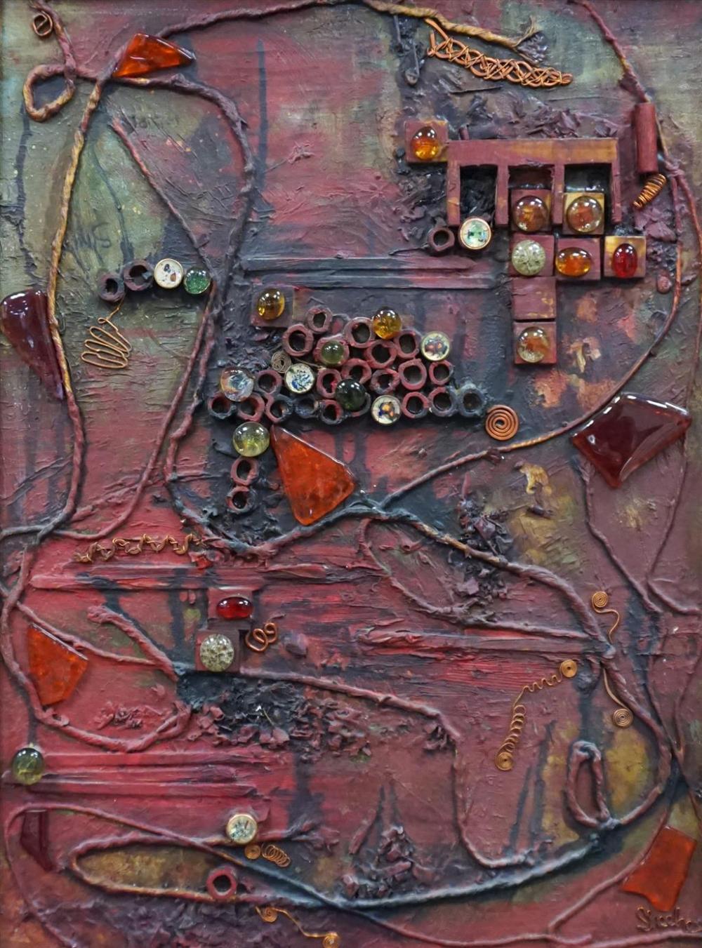 CONTEMPORARY MIXED MEDIA ASSEMBLAGE