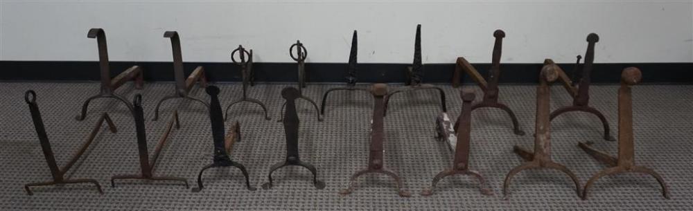 EIGHT PAIRS ENGLISH OR AMERICAN WROUGHT