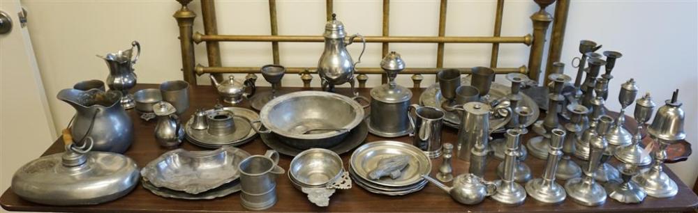 GROUP WITH MOSTLY EUROPEAN PEWTER