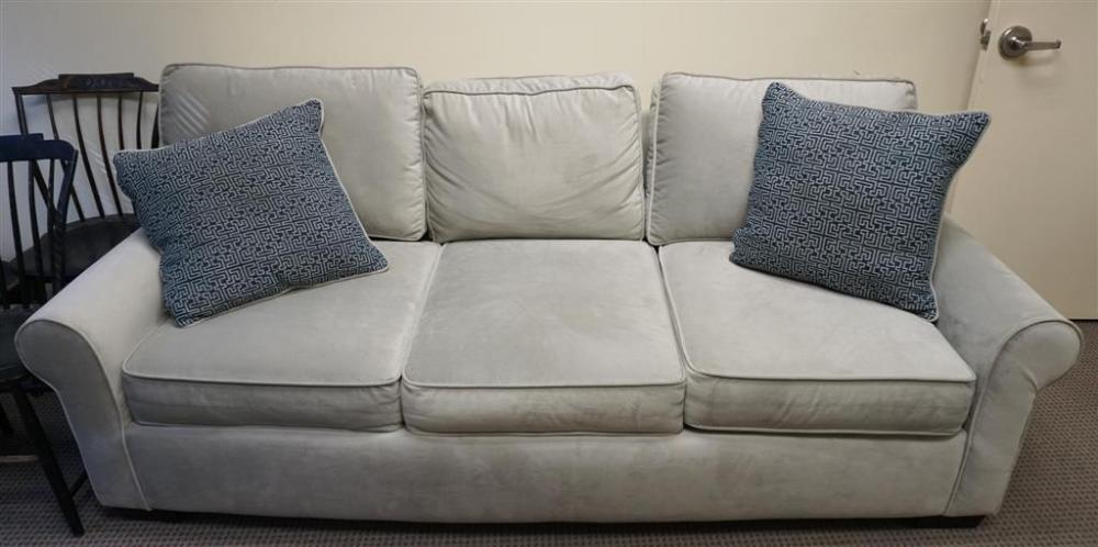 CONTEMPORARY MICROSUEDE SLEEPER SOFA,