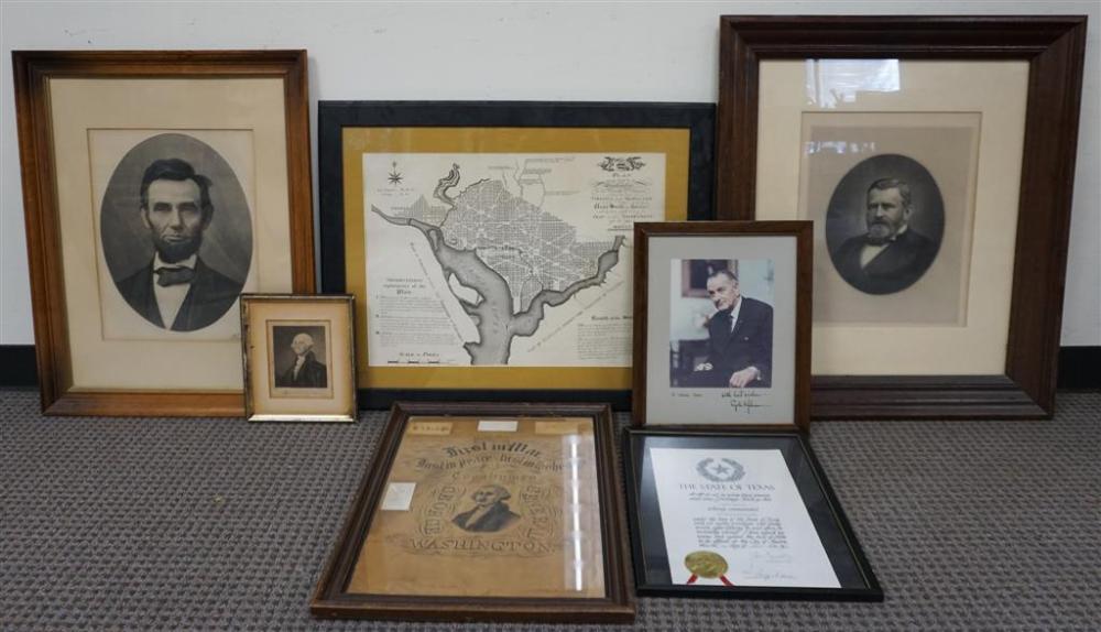 SEVEN AMERICAN PRINTS OF PRESIDENTS