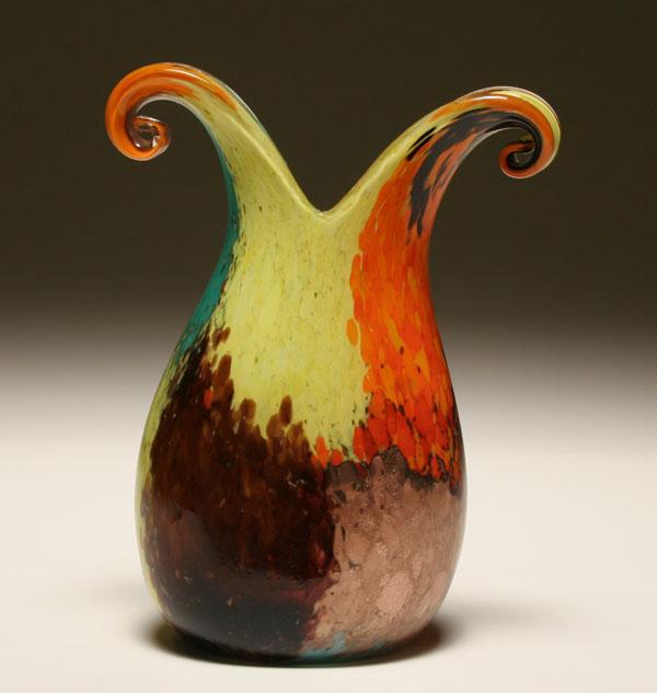 AVEM Oriente glass vase, attributed,