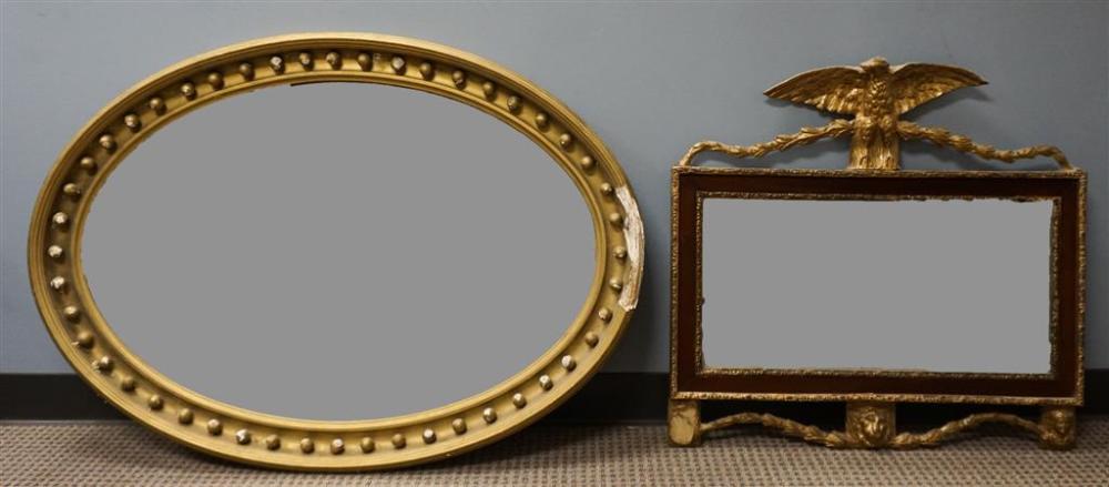 TWO FEDERAL STYLE GILT MIRRORS