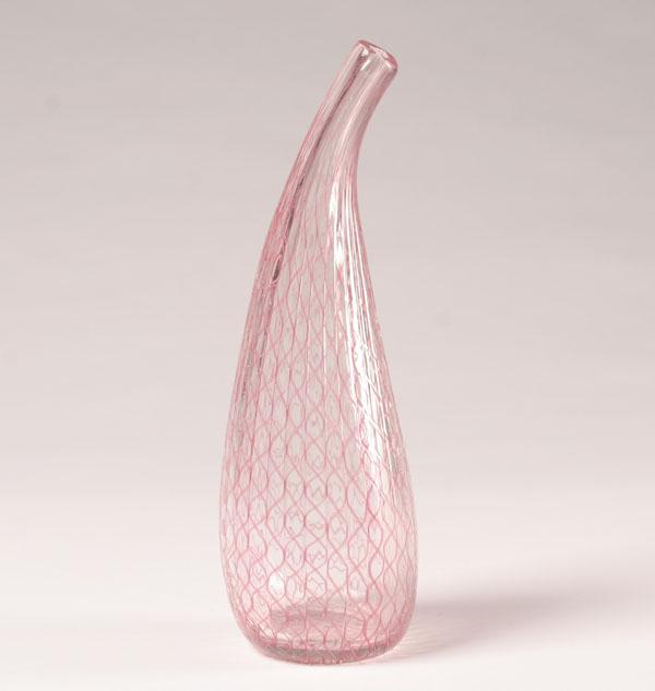 Dino Martens Latticino glass vase.