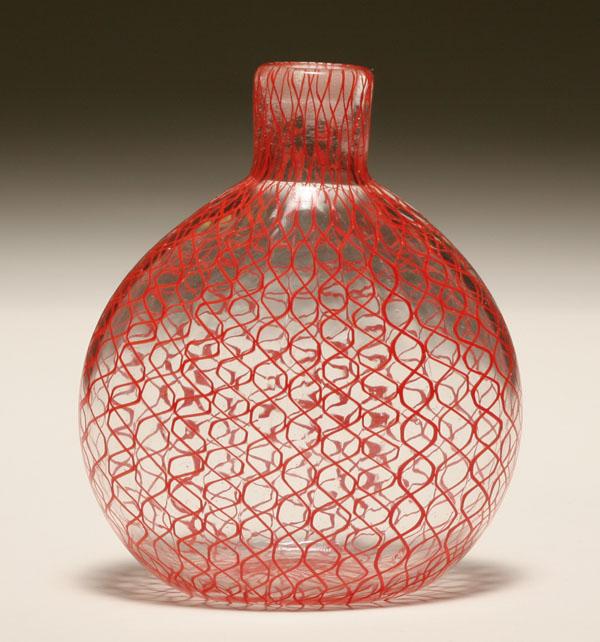 Dino Martens Latticino glass vase.