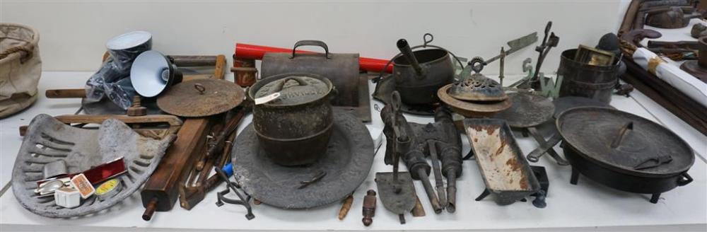 GROUP WITH ASSORTED METAL AND WOOD