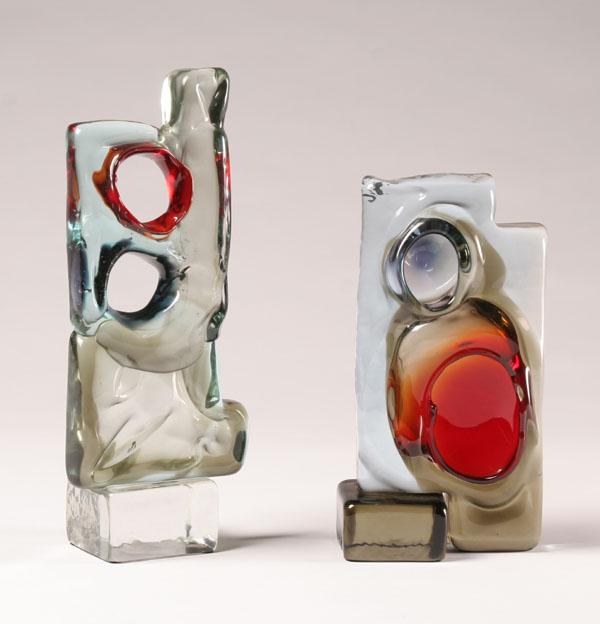 Alfredo Barbini Volcano glass sculptures  50fe5