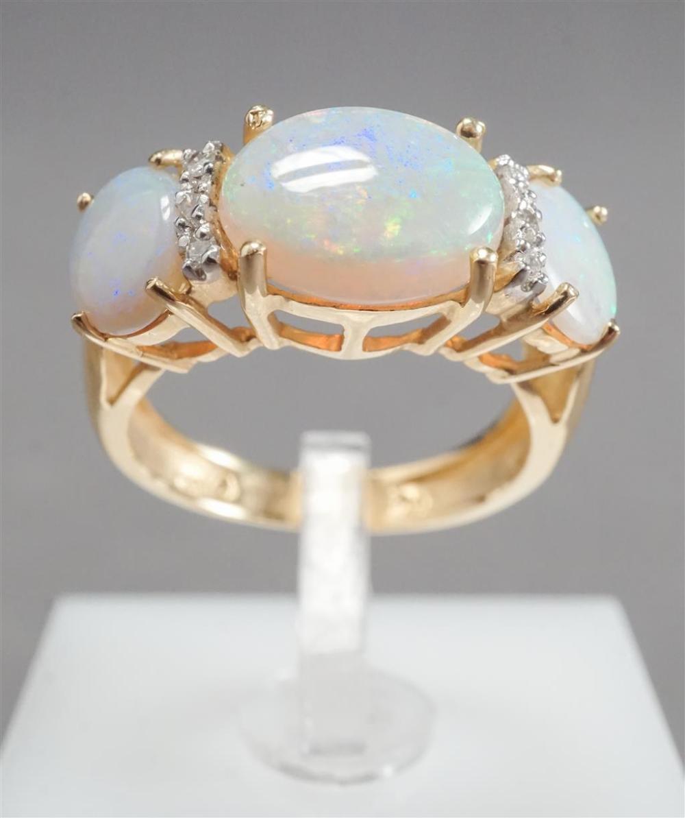 14-KARAT YELLOW-GOLD, OPAL AND