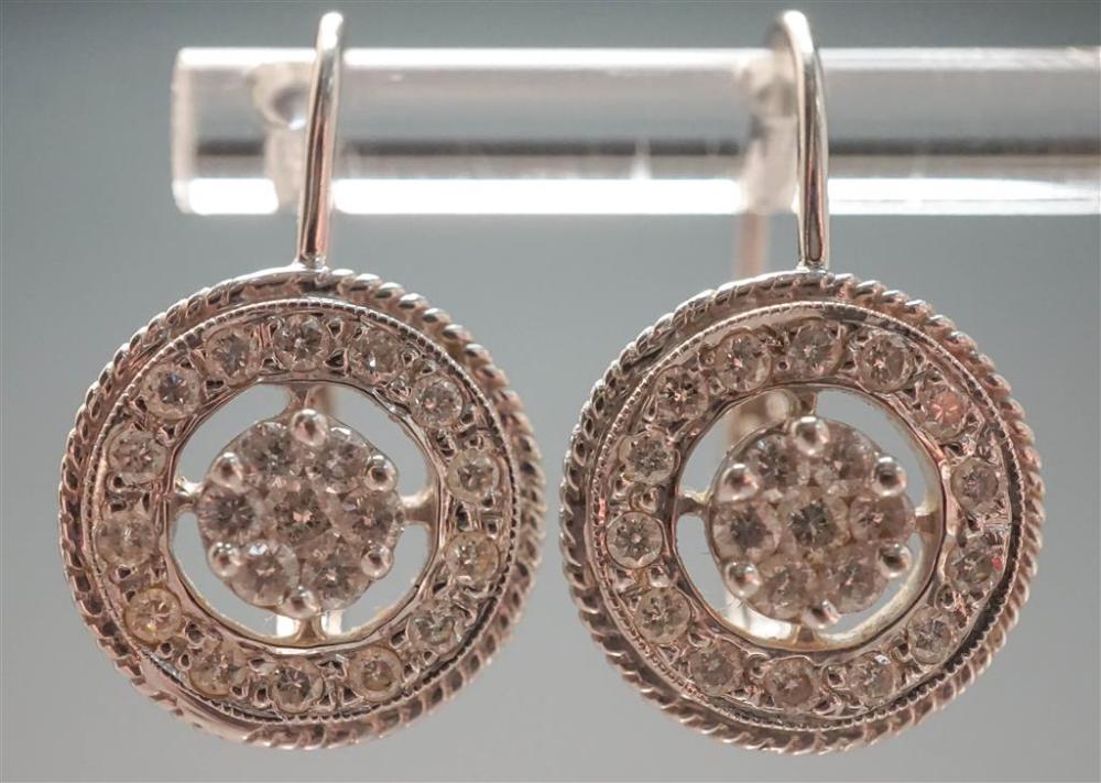 PAIR OF 14 KARAT WHITE GOLD AND 329ef5