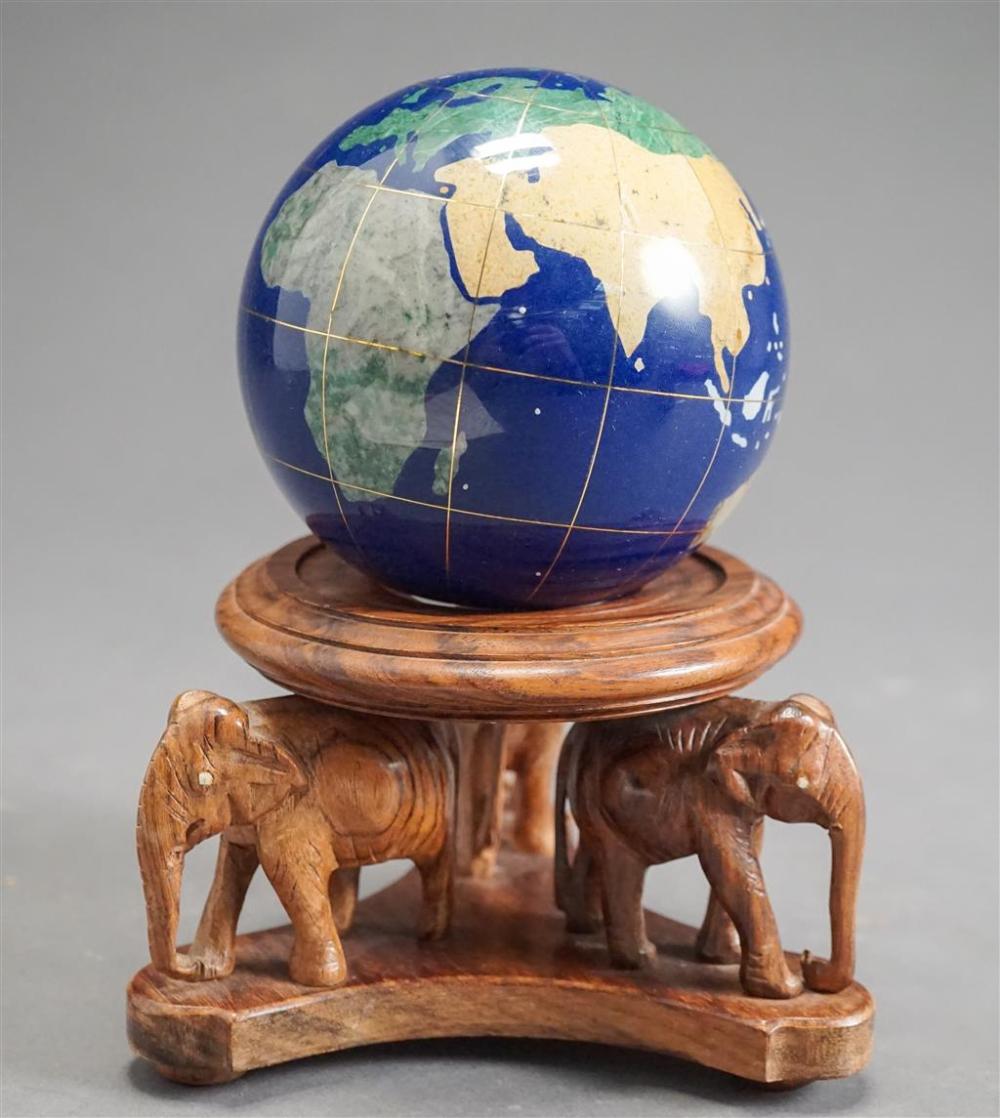 STONE INLAID SMALL WORLD GLOBE 329f55