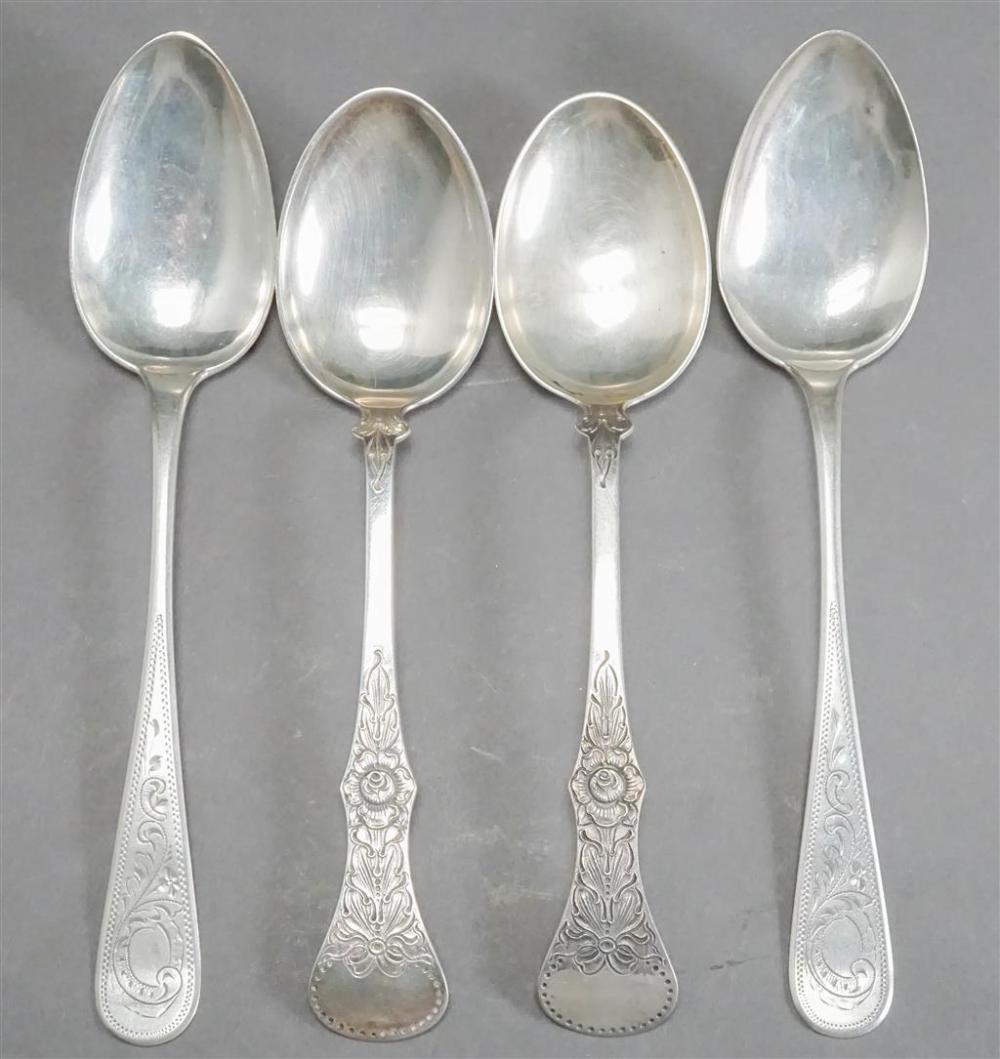 FOUR SCANDINAVIAN 830 SILVER TABLESPOONS  329f7b