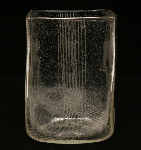 Murano glass etched vase, designed