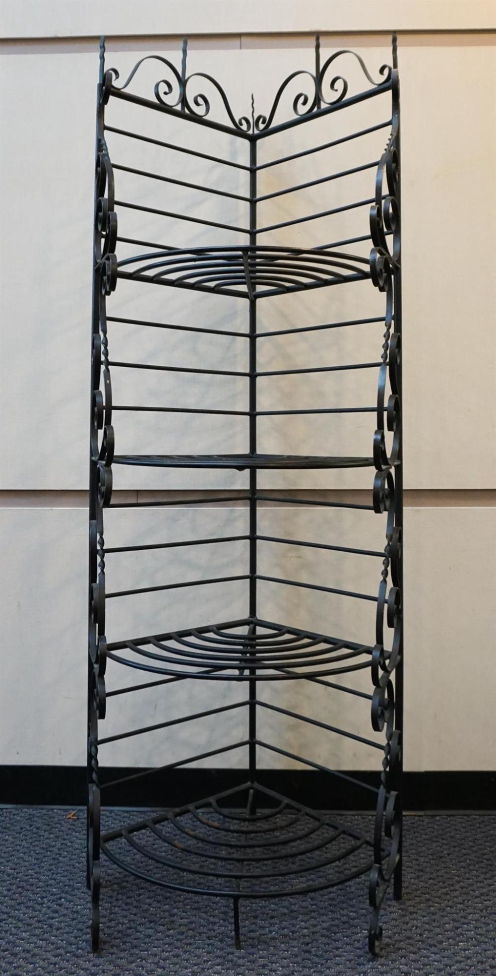 BLACK PAINTED WROUGHT IRON CORNER 329fcb