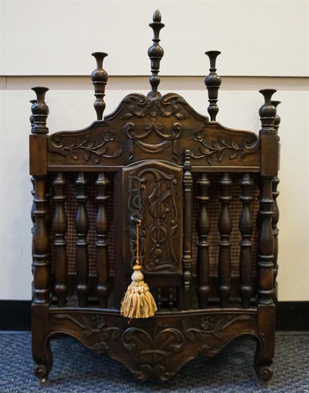PROVINCIAL STYLE CARVED FRUITWOOD