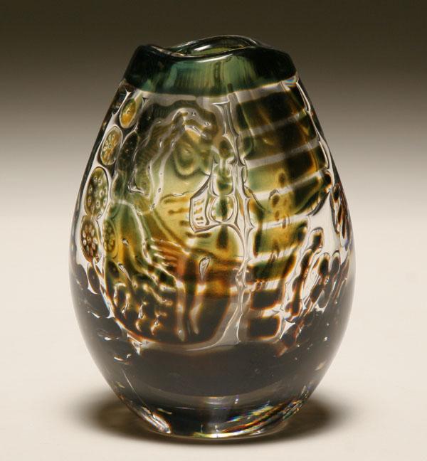 Orrefors Ariel Gondolier vase,