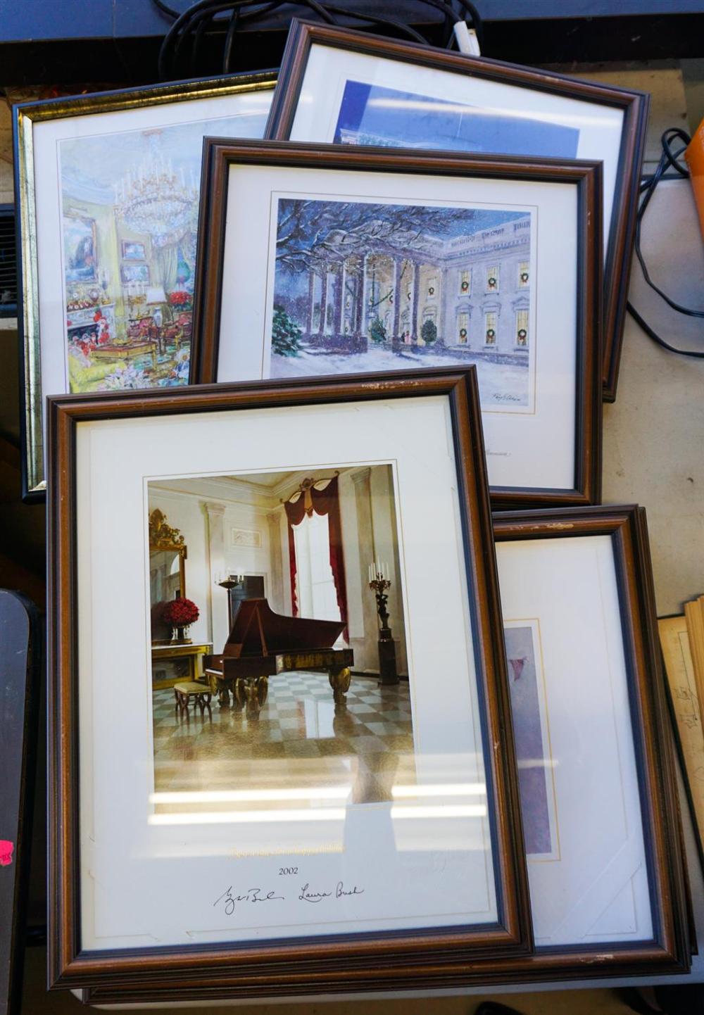 EIGHT FRAMED WHITE HOUSE HOLIDAY