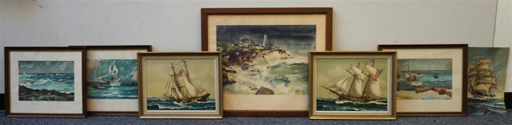 SIX FRAMED COLOR PRINTS OF VARIOUS SCENES