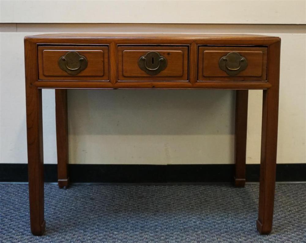 CHINESE ELMWOOD SIDE TABLE, H: