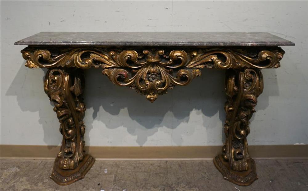 LOUIS XV STYLE GILTWOOD MARBLE