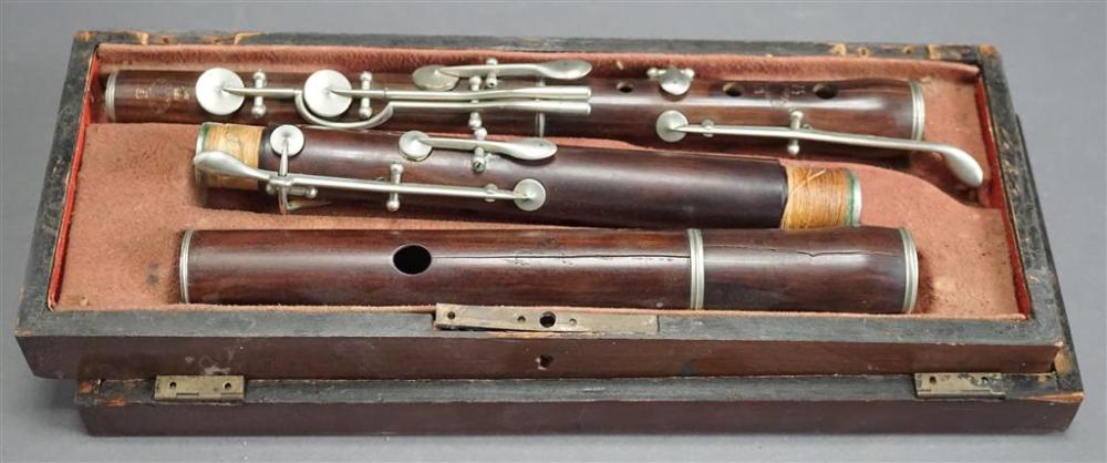 FRUITWOOD FLUTE WITH WOOD CASE,
