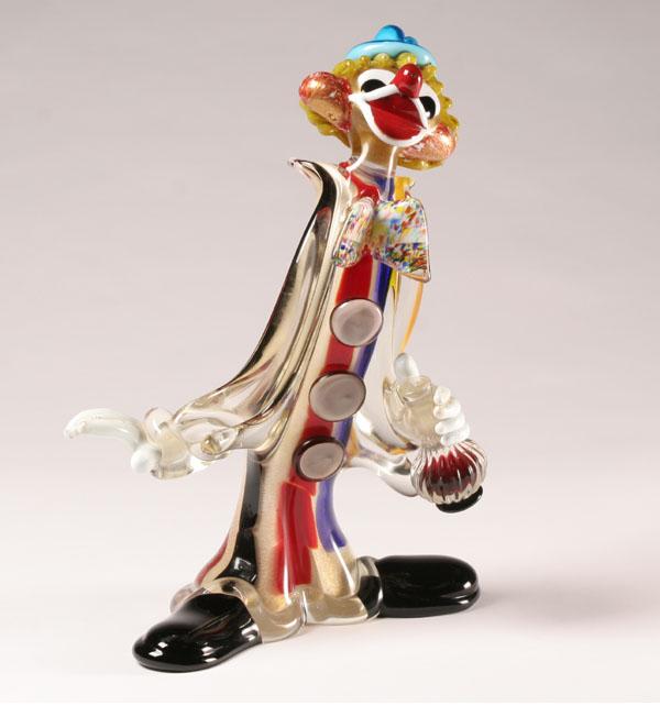 Murano art glass clown 16 1 2 H  51020