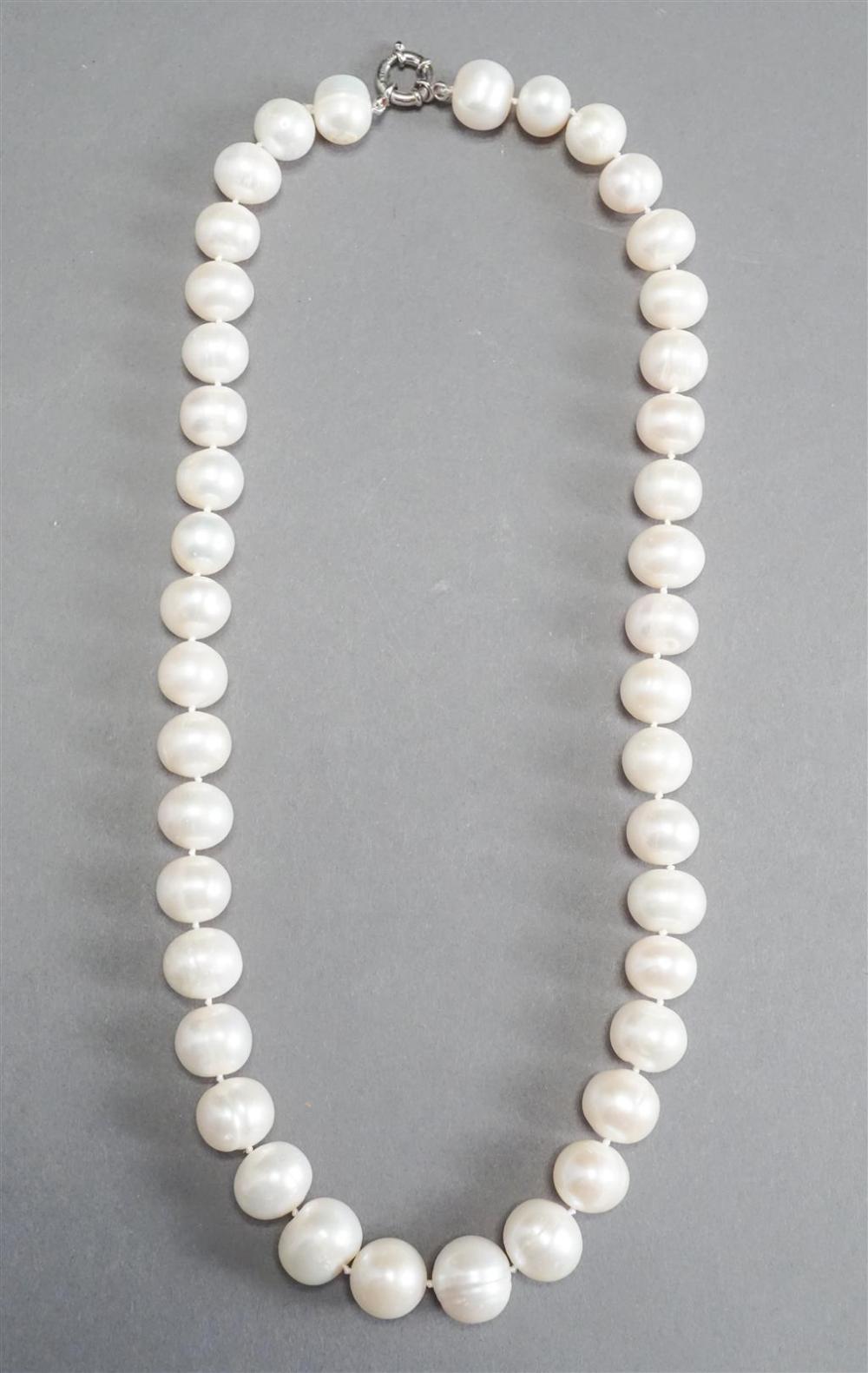 STERLING SILVER BAROQUE PEARL NECKLACE  32a14c