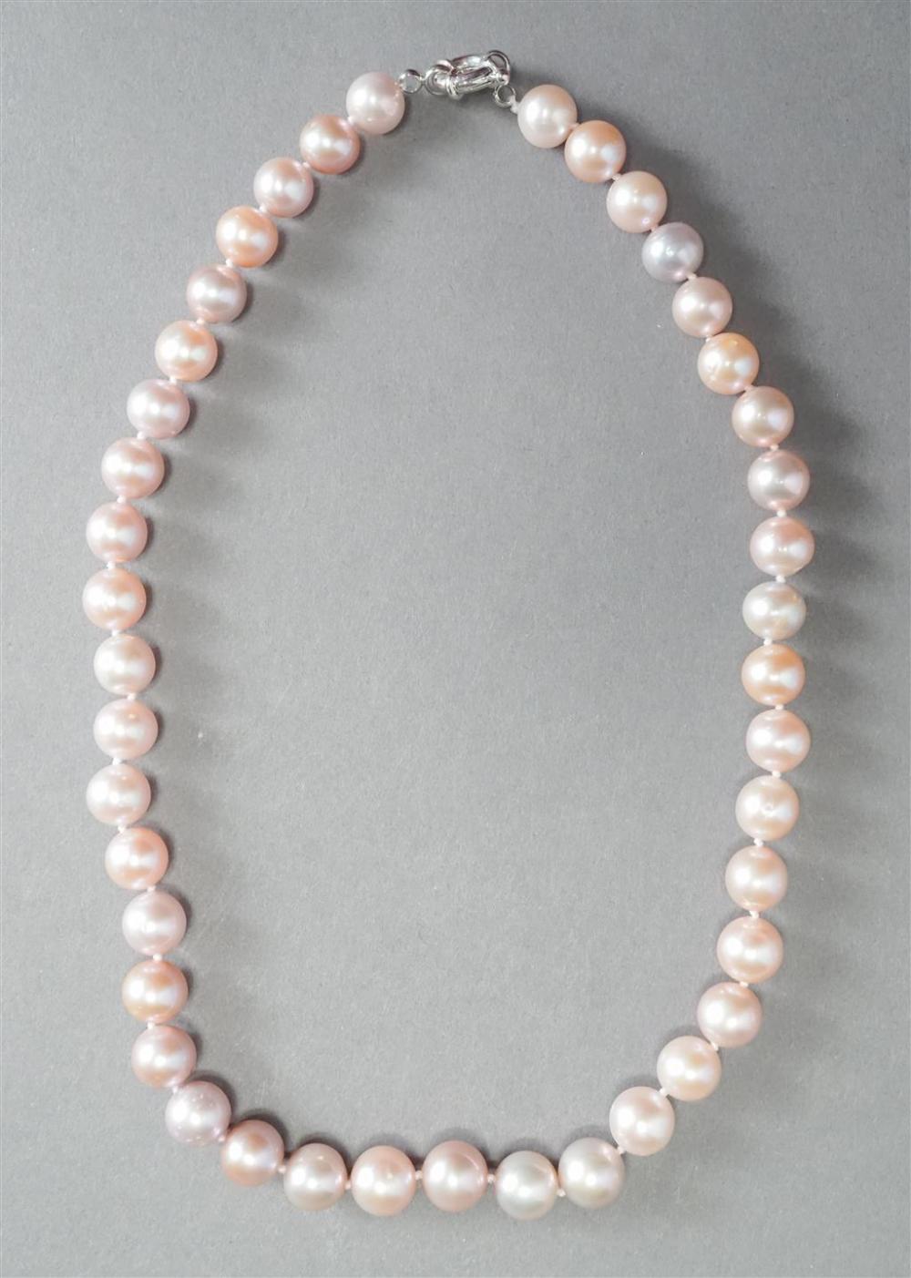 DYED PINK TONE CULTURED PEARL NECKLACE  32a15c